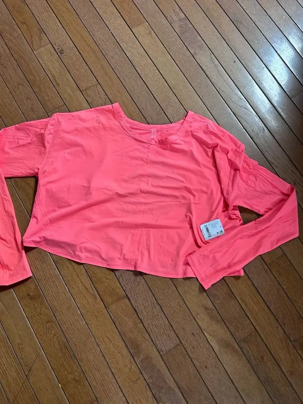 Nwt FP Movement Never Better Ultra-Light Infinity Layer Neon Coral Long Sleeve T